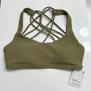 Lululemon Bronze green ribbed sports bra